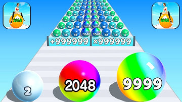 Ball Run 2048, Going Balls, Ball Merge 2048 ​- All Levels Gameplay Android,ios New Mobile Games VID