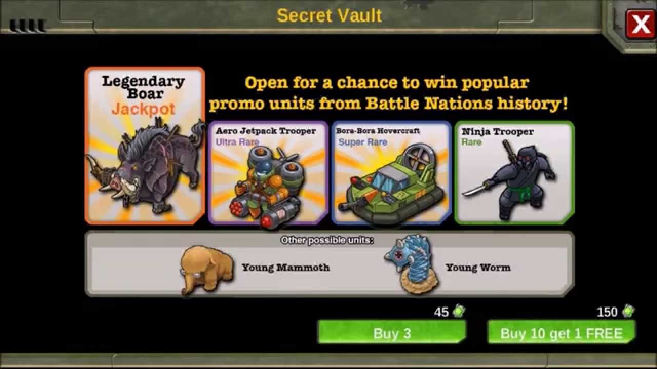 Battle Nations - Secret Vault 8 : Level 30