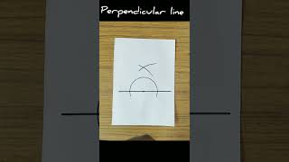 How to draw Perpendicular line using compass #shorts.