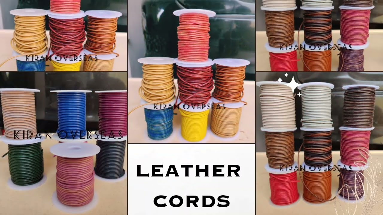 Round Leather Cord Spool