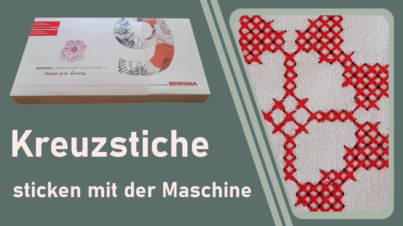 Kreuzstich sticken mit der Maschine