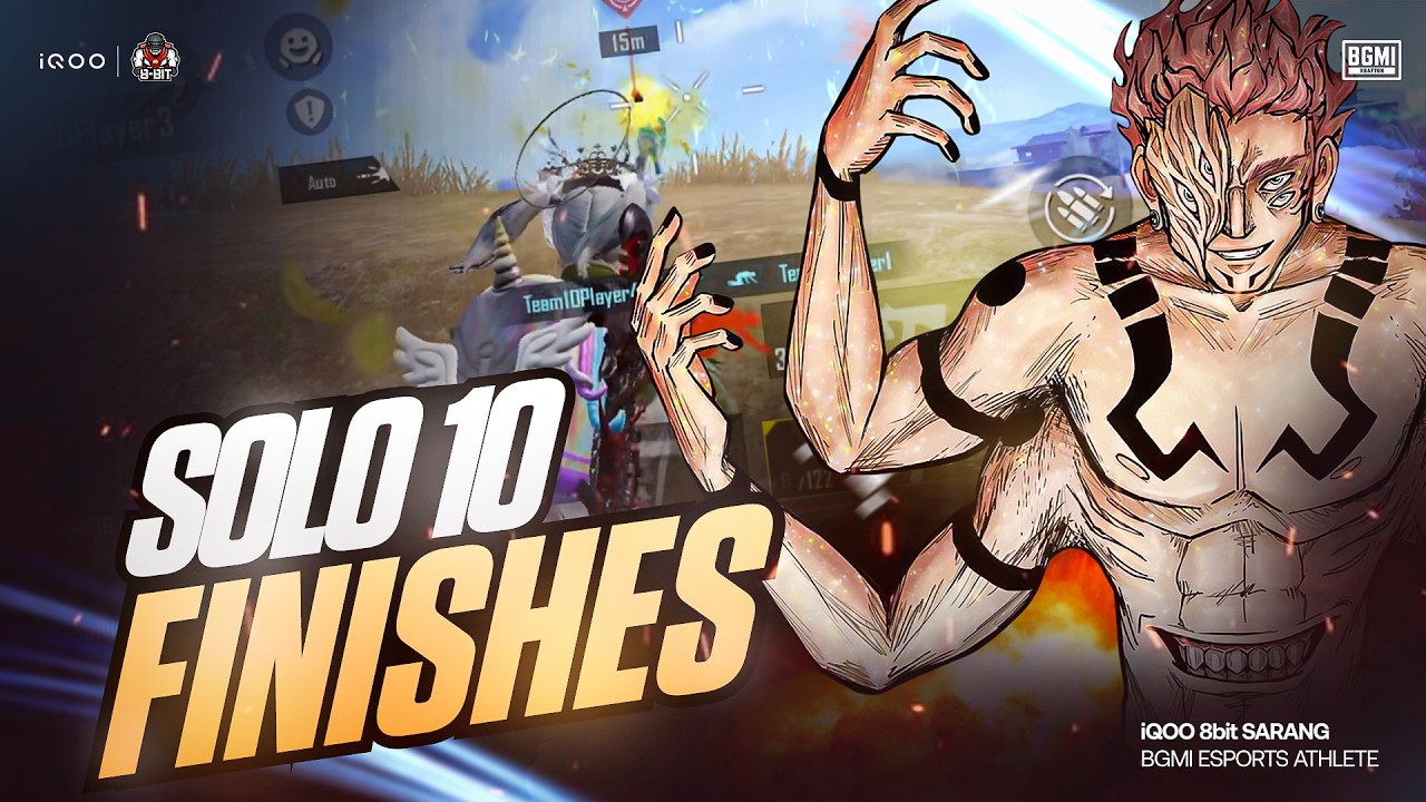 DOMINATING END ZONE🔥| 10 SOLO FINISHES💪| iQOO8bitSARANG🚀