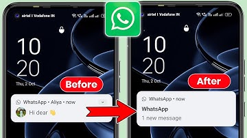 How To Hide Whatsapp Message Content On Lock Screen | Whatsapp Ke Message Lock Screen Par Na Dikhe
