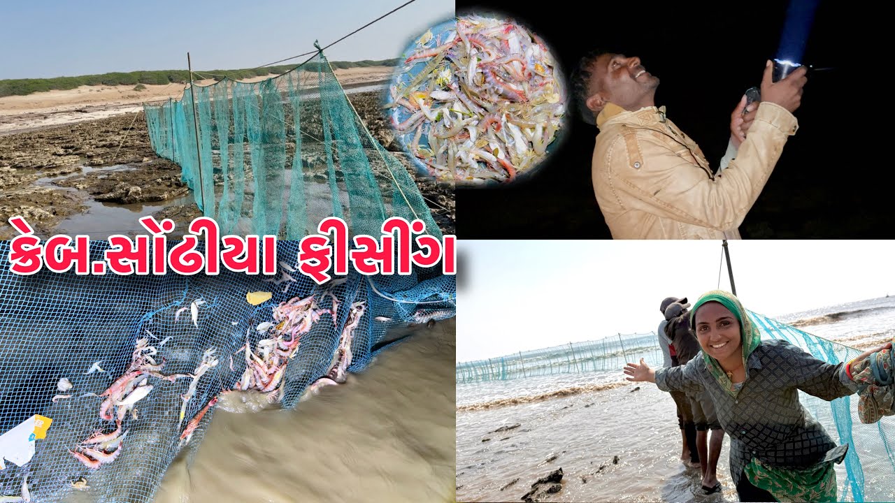 આજે નવુ બંધણ ફીટ થઈ ગયુ 🥅🦀 jinga.crab fishing 🎣 dariyai khedut
