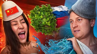 картинка: Китаянка впервые в русской бане. Не ожидала!