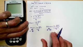 Precalculus Unit 5 2 Solving Trig Equations 6 Calculator Quad Form