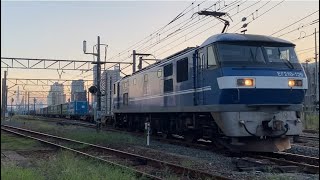EF210-129号機[岡]+EF210-304号機[吹]牽引　高速貨物列車