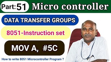 Data transfer group |8051 Microcontroller Instructions set | in tamil