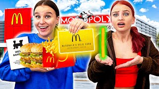 1 Tag lang nur McDonalds Monopoly Essen! 🍔😵 (Alle Sticker einlösen) - Celina