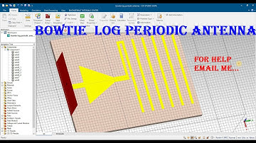 bowtie log periodic antenna in cst hfss