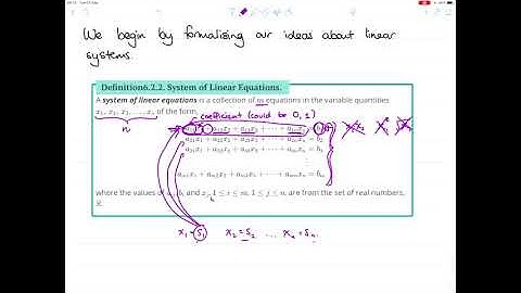 Lecture 7.1:  Systems of Linear Equations