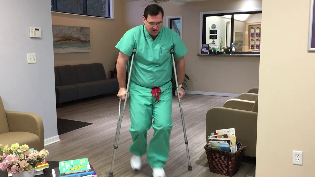 Walking on crutches YouTube
