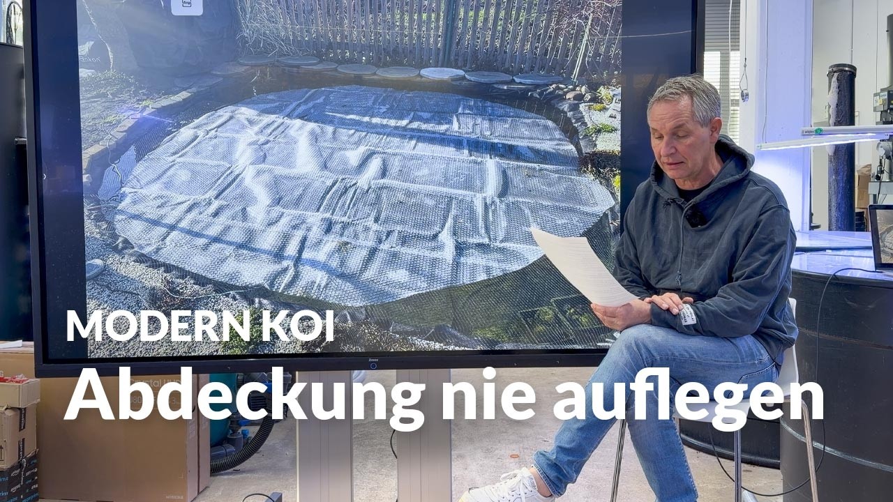 Koiteich im Winter abdecken: reicht Noppenfolie? | Modern Koi Blog #7986
