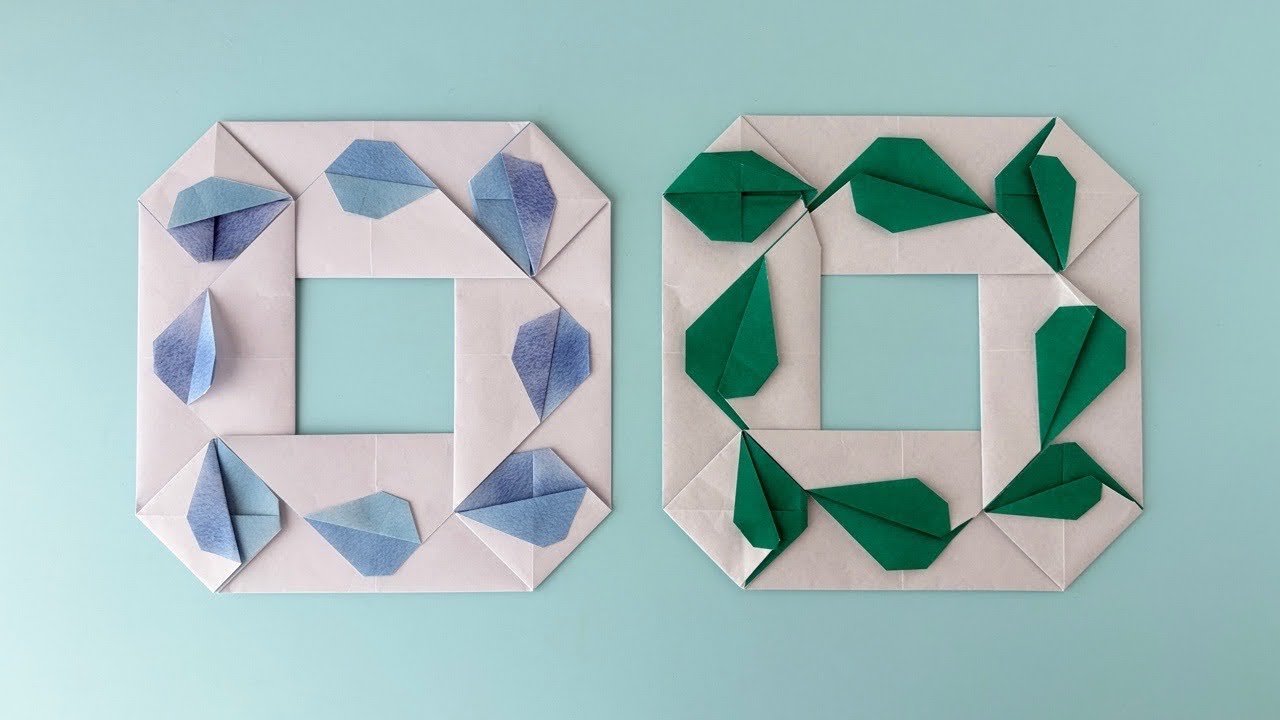 Origami] Raindrop Wreath - YouTube