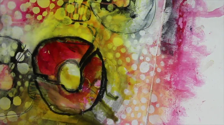 Abstract art journal painting with Kristin Peterso...