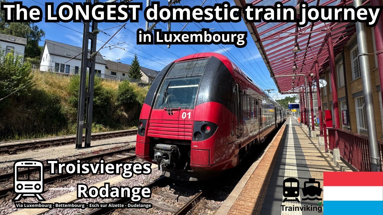 The LONGEST domestic train journey in Luxembourg Troisvierges - Rodange via Bettembourg