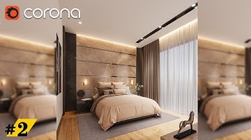 3ds max interior Modeling & lighting Corona rendering tutorial PART 02