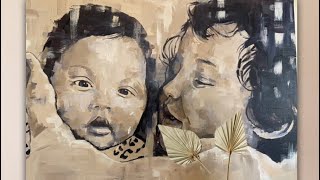 Acrylic Portrait Process Video