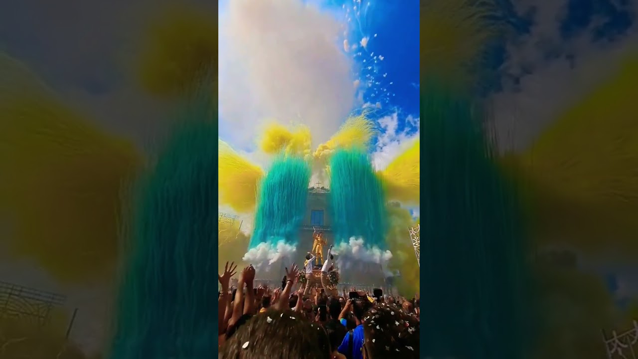 Mira cómo celebran la fiesta de San Miguel Arcángel #italia #shorts #short