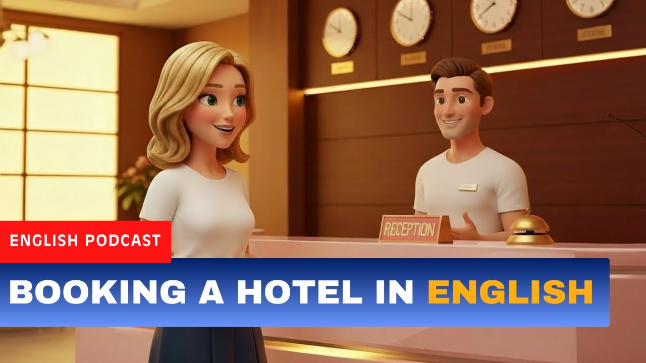 Easy English Conversation | Booking a Hotel in English | Speaking Practice | English for Beginners