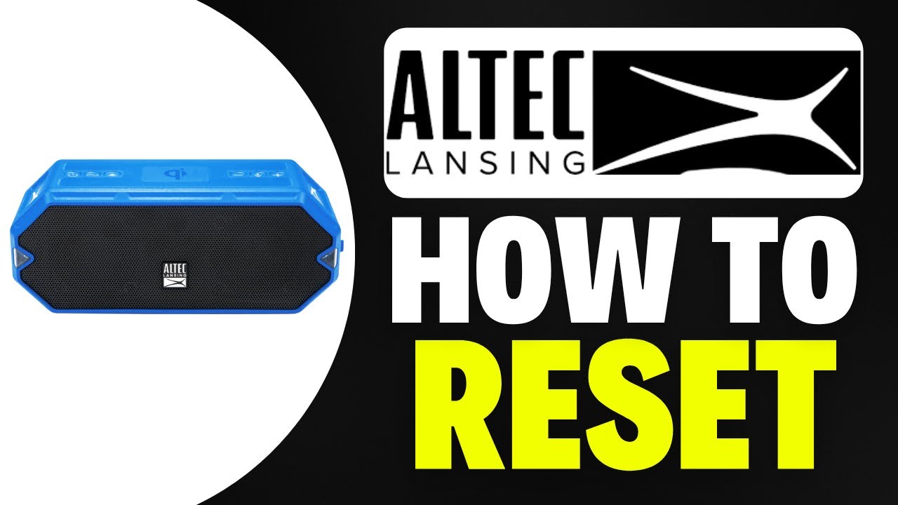 How To Reset Altec Lansing Speaker - YouTube