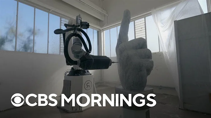 Robots used to carve out marble sculptures