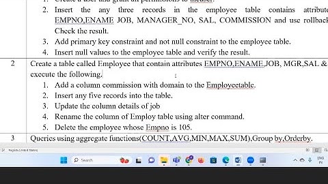 DBMS Lab Program 2#bcs403 #vtu