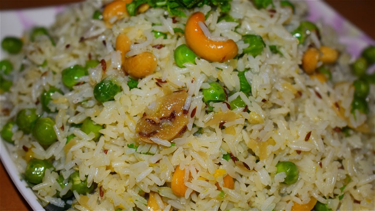 Zeera Rice with Green Peas YouTube