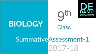 Summative Assessment-1 Biology 2017-2018 | 9th class AP, TG screenshot 4