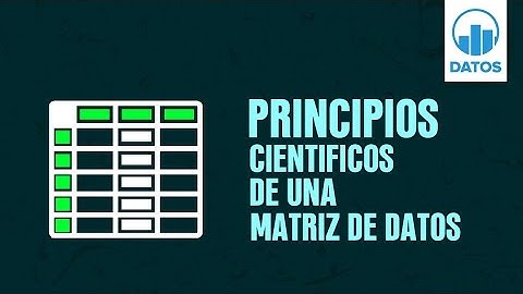 01.  Principios científicos de una matriz de datos | DATOS 2.0 MINI