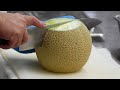 Best melon cutting japanese skills how to cut a cantaloupe