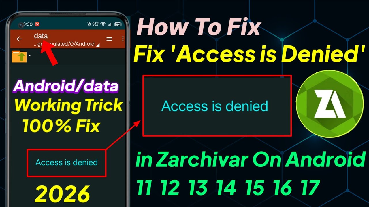 How to Fix 'Access is Denied' Error in Zarchiver on Android (100% Working) || 2026
