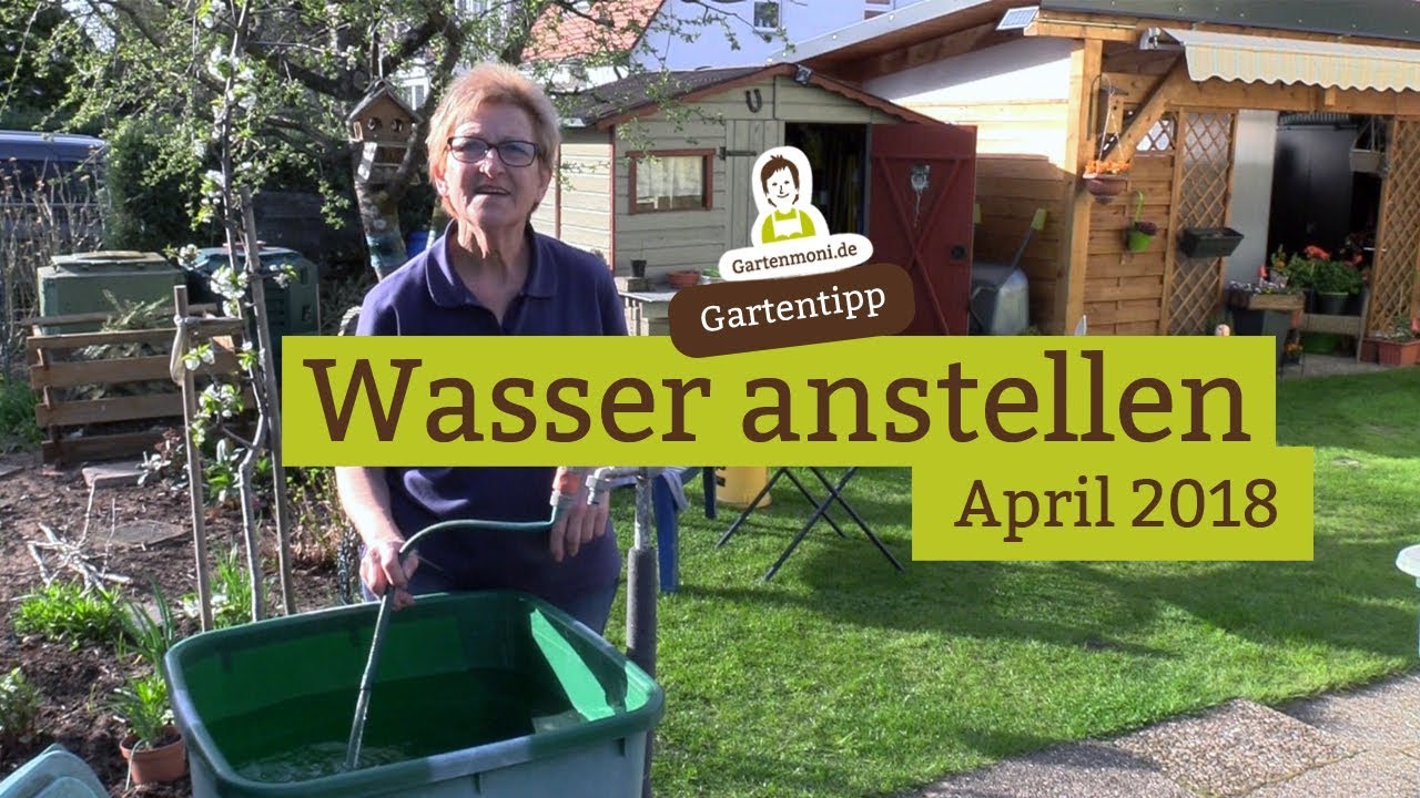 Wasser nach der Winterpause im Garten anstellen