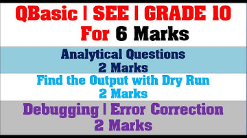 Analytical Questions | Debugging | Output Programs in QBasic || #MakeEasy