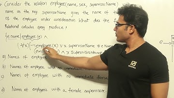 DBMS | Relational Algebra | Gate question 2007 on relational calculus | Ravindrababu Ravula