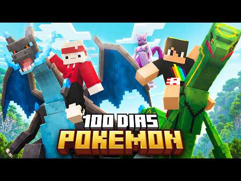 Sobrevivi 100 DIAS no MUNDO dos POKÉMON no Minecraft!!