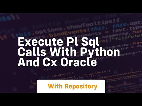 Execute pl sql calls with python and cx oracle