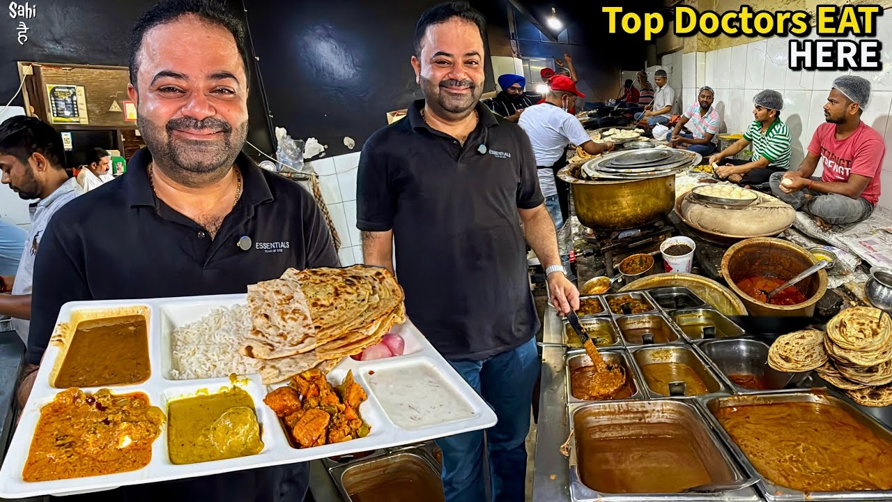 Doctors Approved Punjabi Dhaba 😍 10-in-1 GIANT Thali | Street Food India