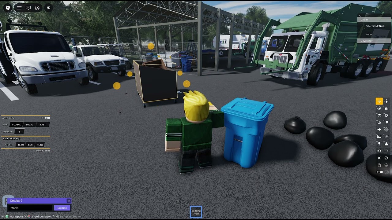 Feediing my Peterbilt 520 HX-450 Amrep Front Loader some trashcans