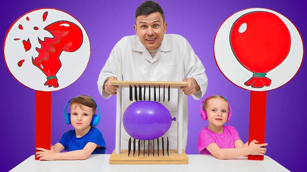 Balloon Science Fun! 🎉 Alex & Dad Pop for Surprising Experiments! - YouTube