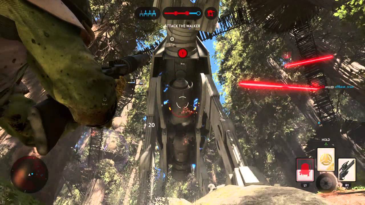 STAR WARS Battlefront - Epic AT-AT Crash (Walker Assault)