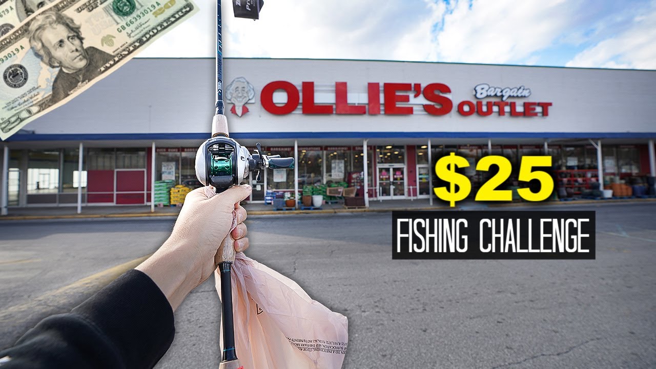 $25 Ollies Bargain Outlet Fishing Challenge!! (Surprising) 
