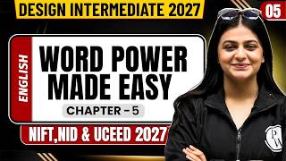 English 05 | Word Power Made Easy- Chapter 5 | NIFT, NID & UCEED 2027
