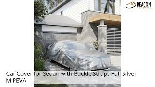 Car Cover for Sedan with Buckle Straps Full Silver M PEVA screenshot 5