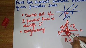 CSIR NET JUNE 2020 MATHEMATICAL SCIENCE. SHORTEST DISTANCE BETWEEN PARALLEL LINES PROBLEM