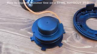 How to replace trimmer line on a STIHL AUTOCUT 25 2  Bob The Tool Man