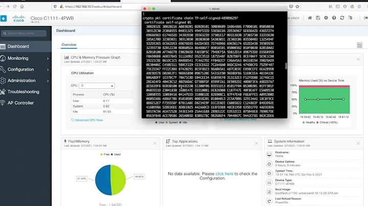 Upgrade Cisco router securely without TFTP, FTP or SCP