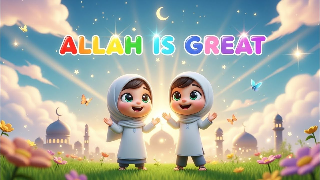 Allah Is Great 😃 | Beautiful Islamic Kids Rhyme About Allah ✨