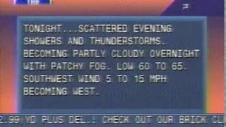 Weather Channel clip (including Local Forecast), 908 PM Friday June 13 1997