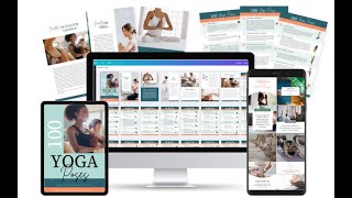 Done for you canva template: 100 Yoga Poses for yout helalth coach biz screenshot 5